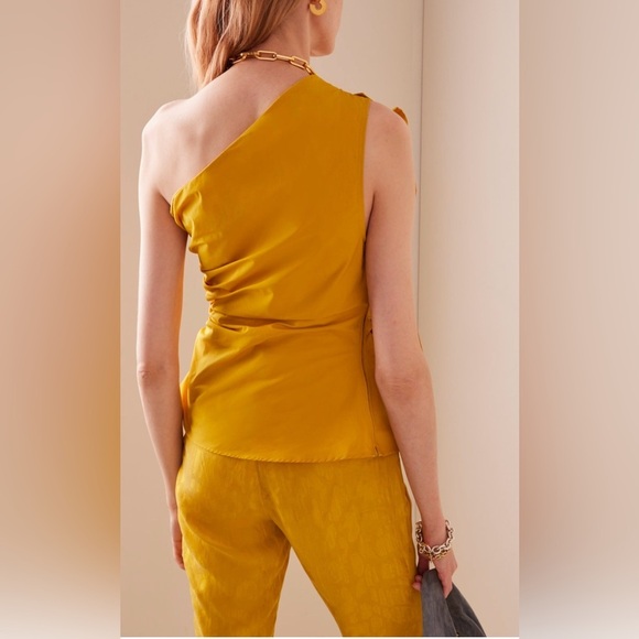 NWT! Ulla Johnson ruffled asymmetric one shoulder ruffled top. Size 2. BRAND NEW - Picture 7 of 7